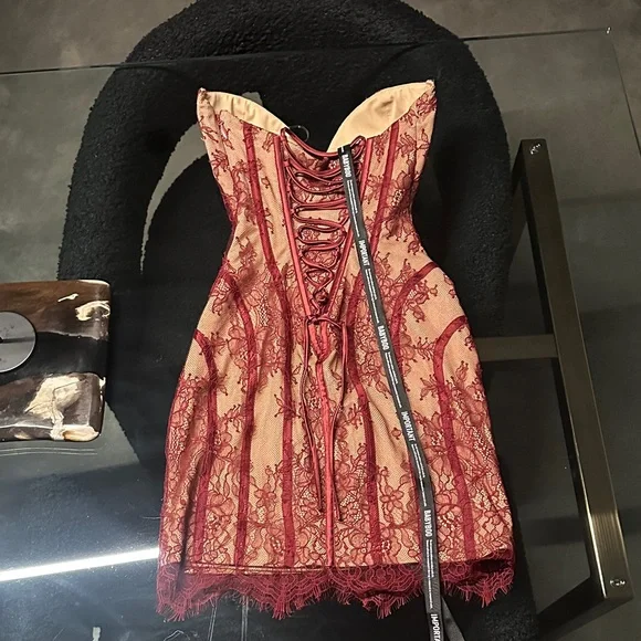 Babyboo Sian burgundy Mini Dress - Picture 5 of 6